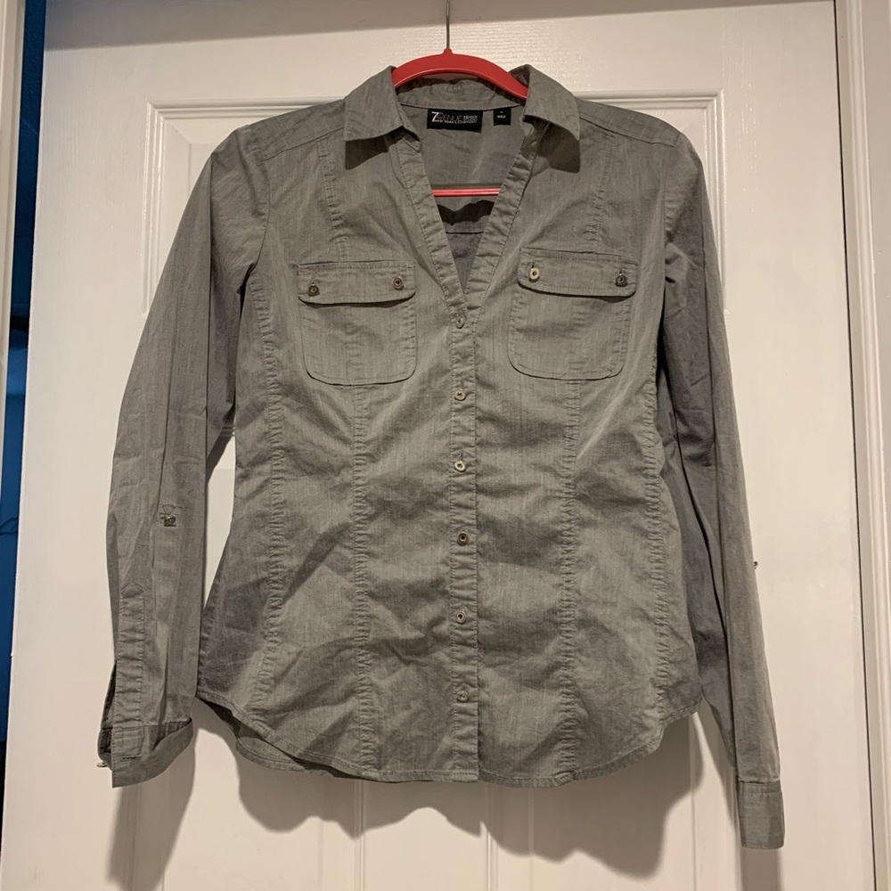 Business Shirt, 7th Avenue, S, Grey